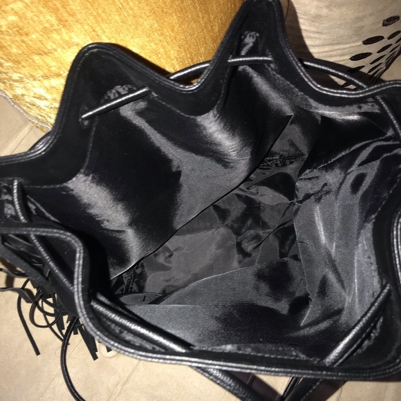 Victoria Secret Black Fringe Backpack - Picture 3 of 4